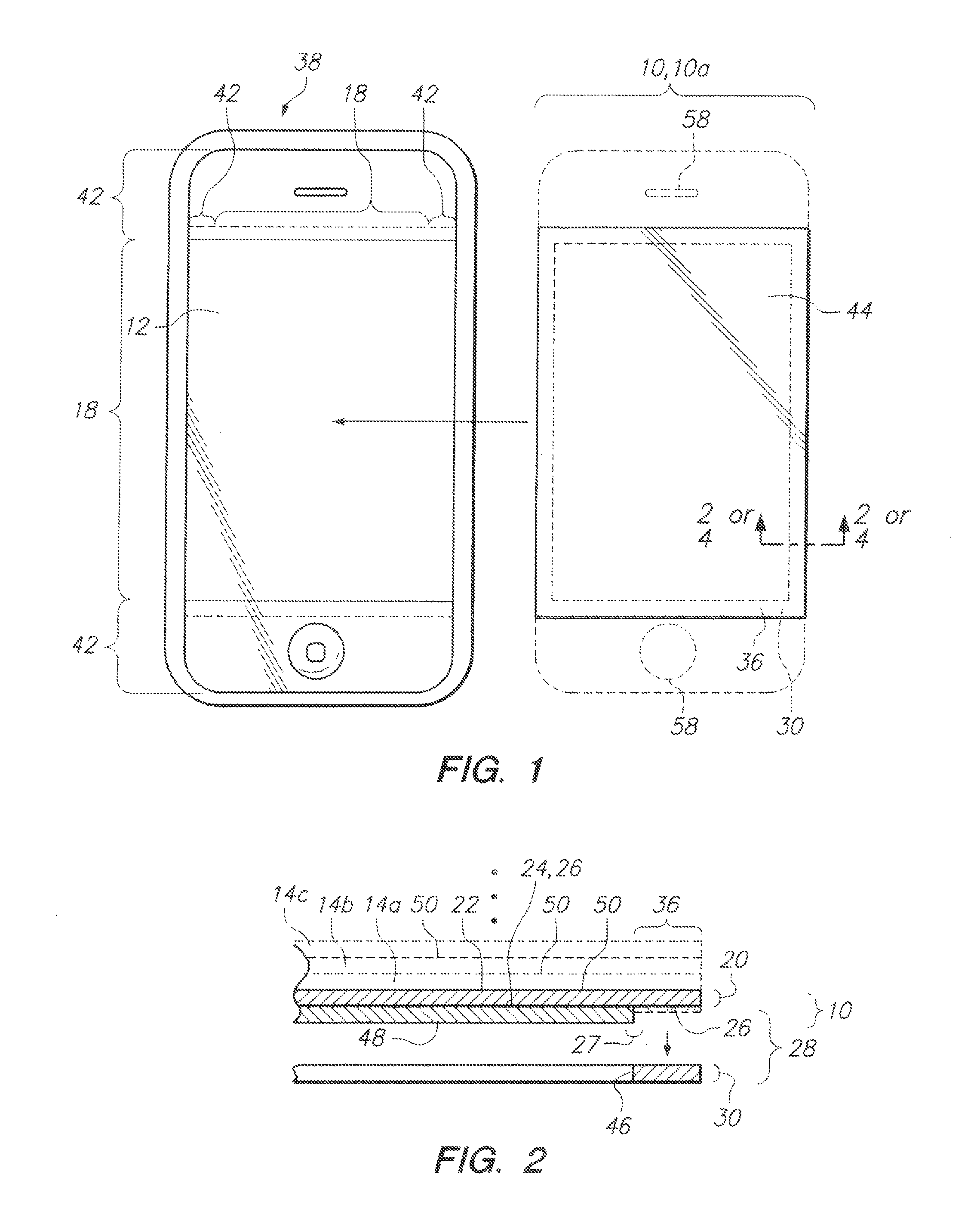 Touch screen shield