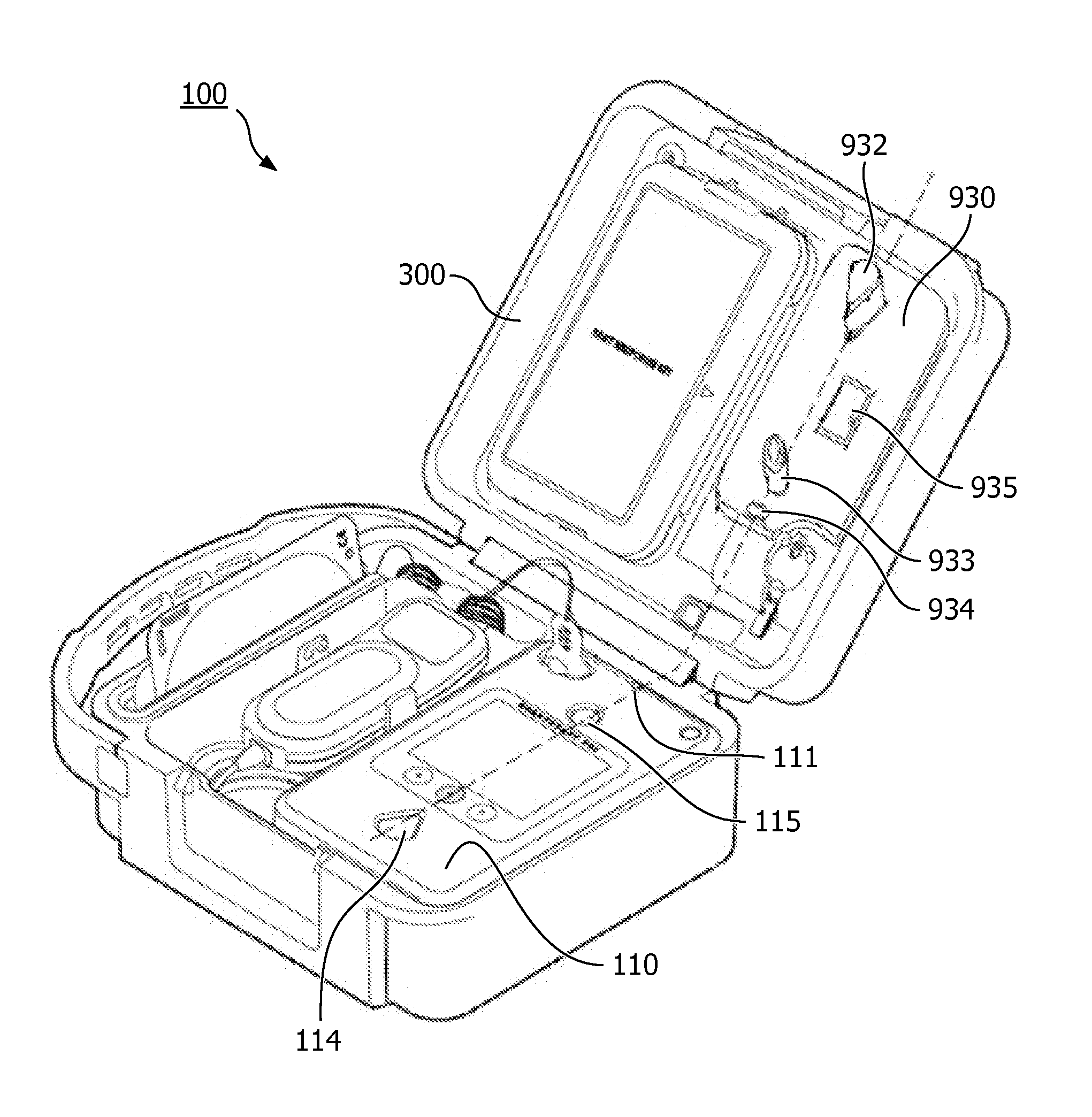 Carrying case for defibrillator with integrated button tester