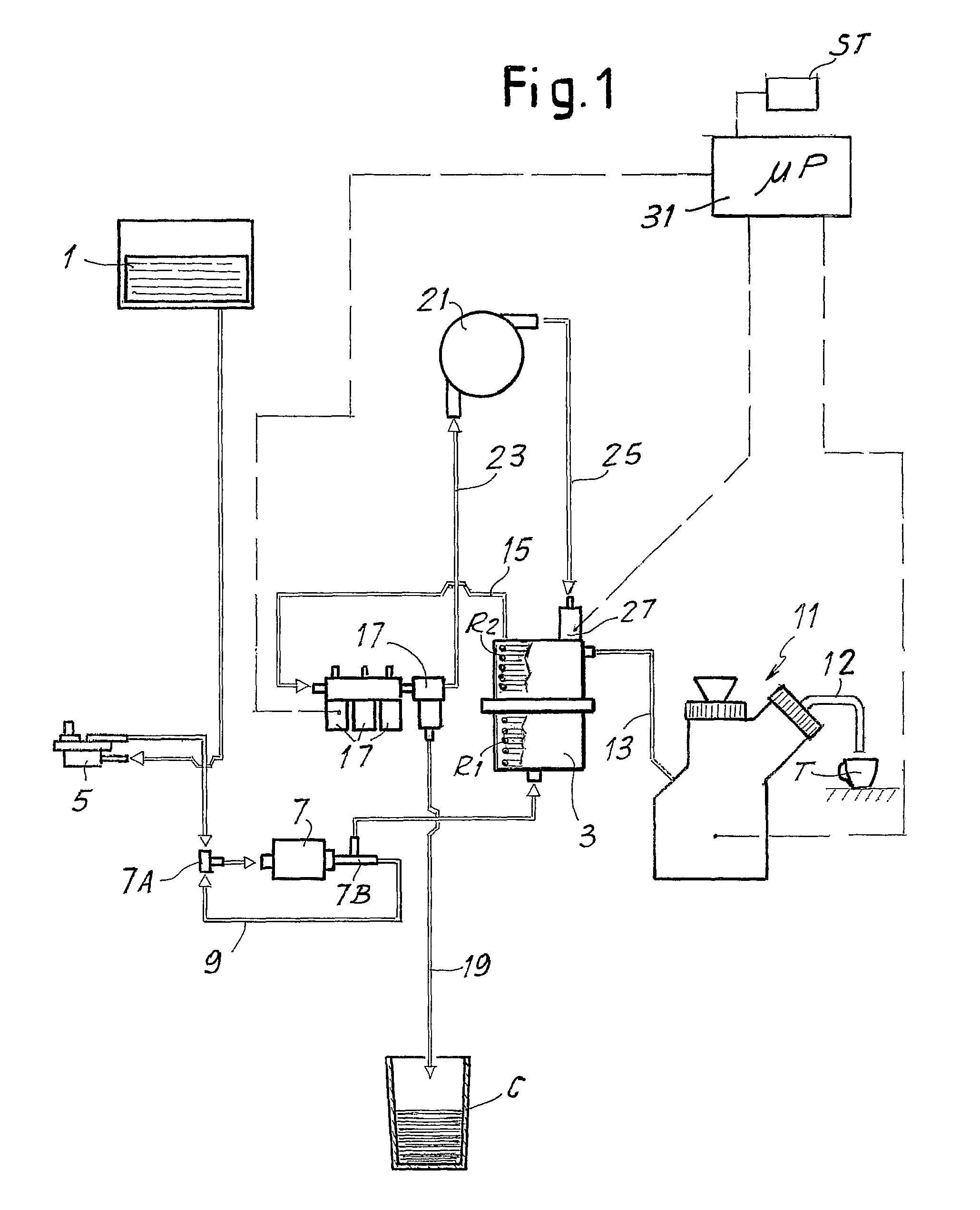 Machine to produce coffee or the like and relative method