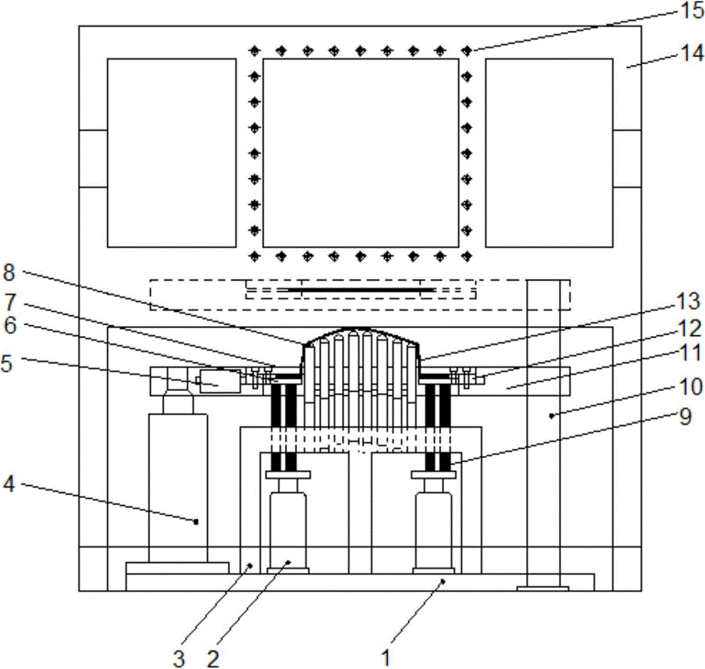 Plate material multi-point-die pre-drawing progressive compound forming method and plate material multi-point-die pre-drawing progressive compound forming device