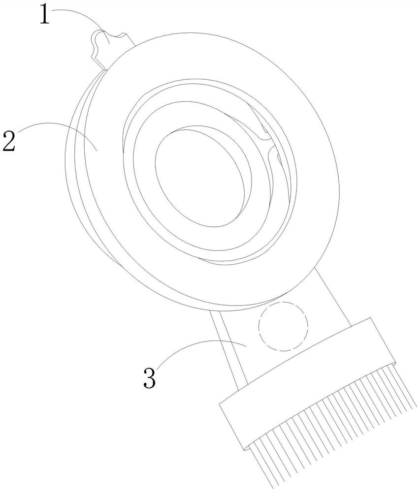 A volute hand-held minimalist small paint brushing tool