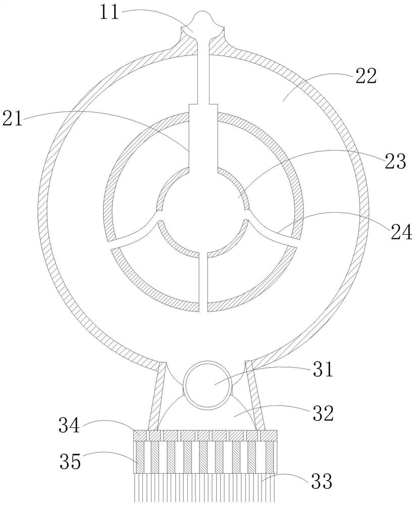 A volute hand-held minimalist small paint brushing tool