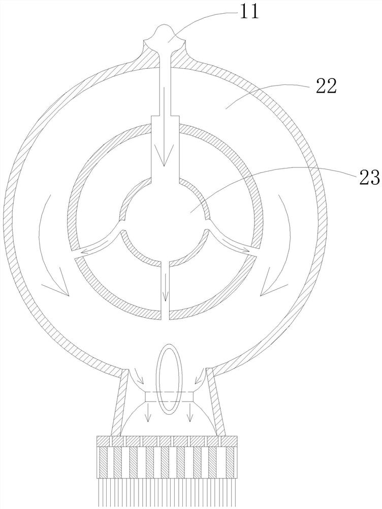 A volute hand-held minimalist small paint brushing tool