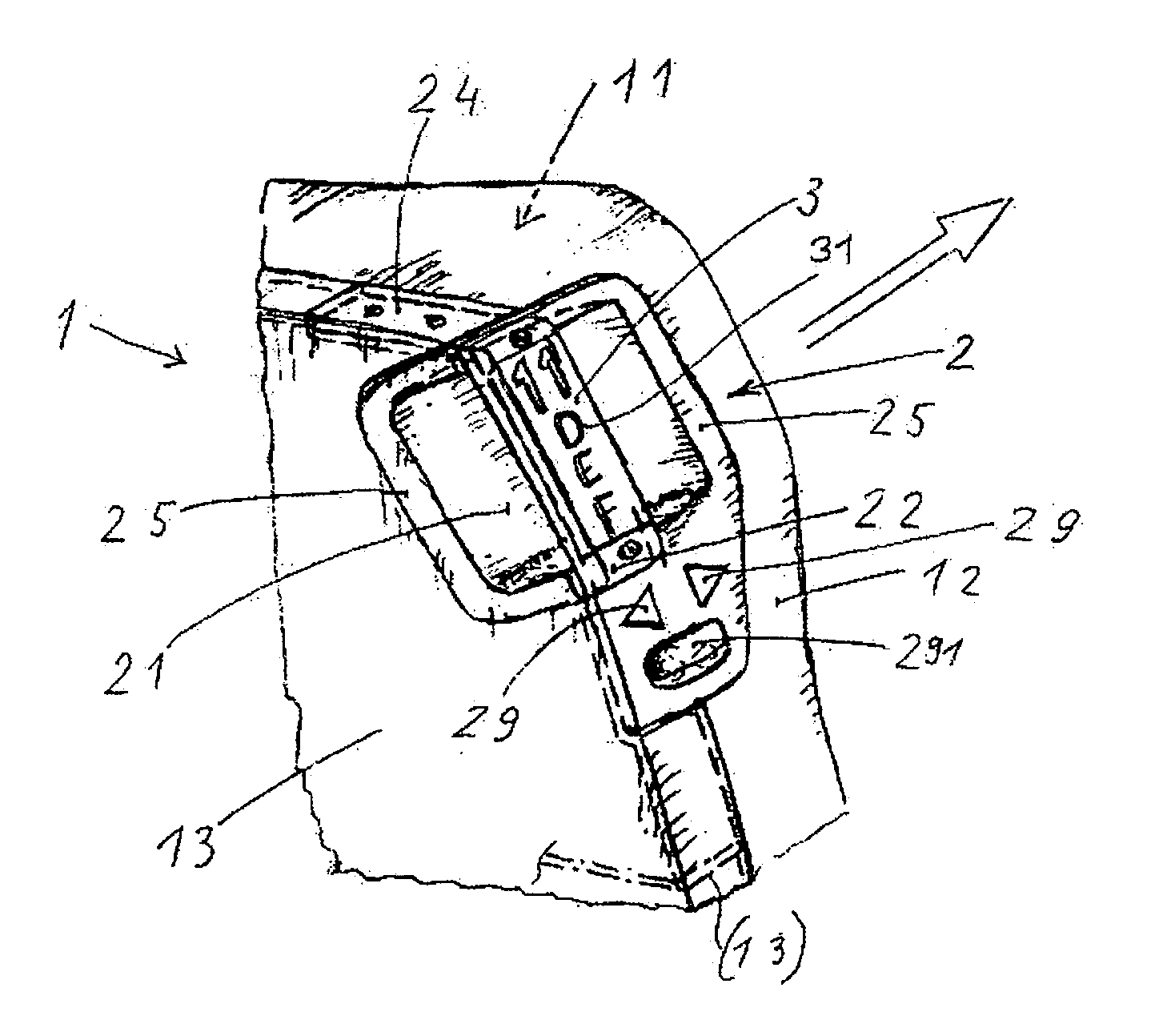 Arrangement of a safety and information device on at least one passenger seat in a passenger cabin of a commercial aircraft