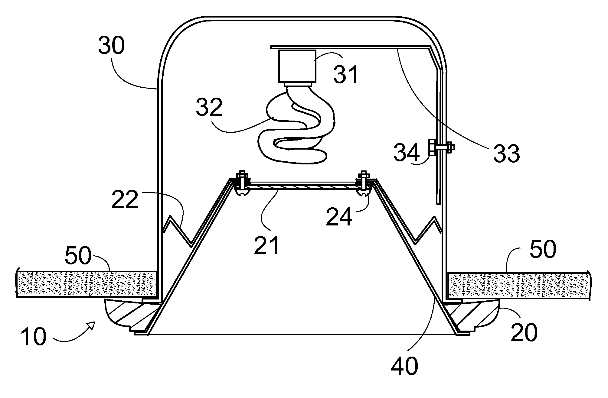 Tinted lens assembly for recessed compact fluorescent lights