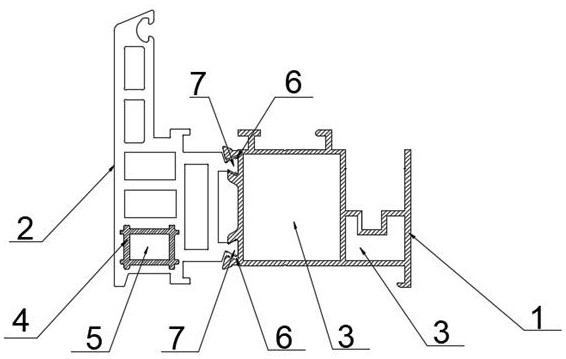 Composite door and window profile structure with high insulation performance