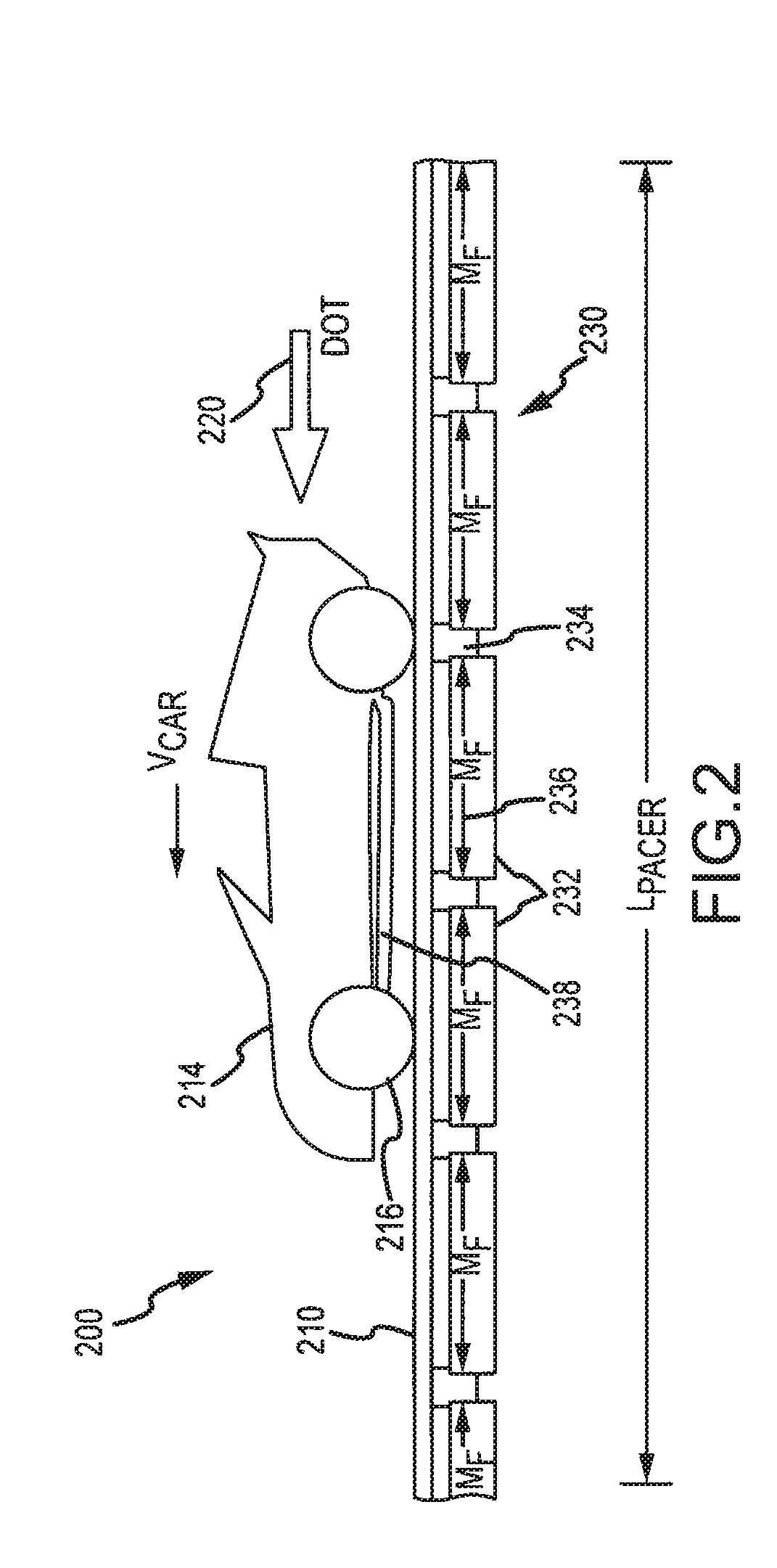 Magnetic pacer for controlling speeds in amusement park rides