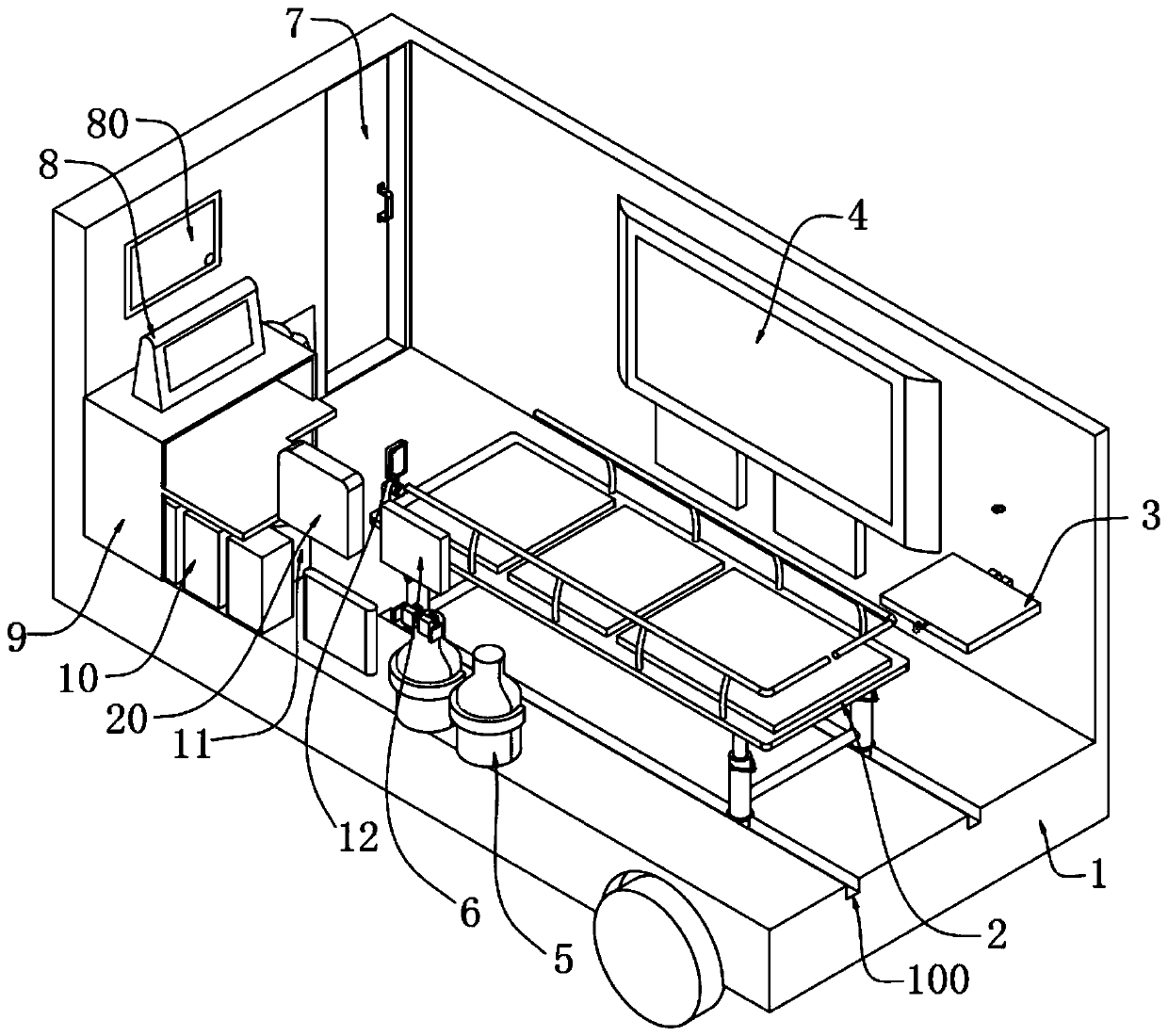 Space-intensive multifunctional ambulance