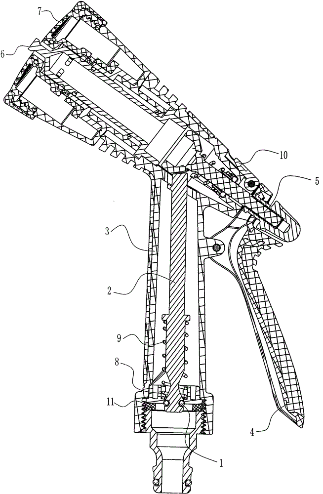 Anti-freezing garden sprinkler gun with screw adjustment