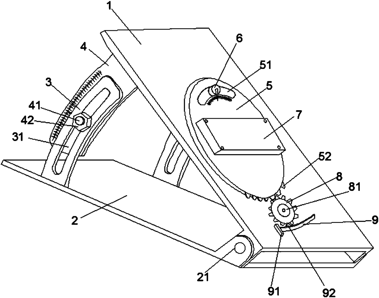 Multi-angle adjusting frame for millimeter-wave radar