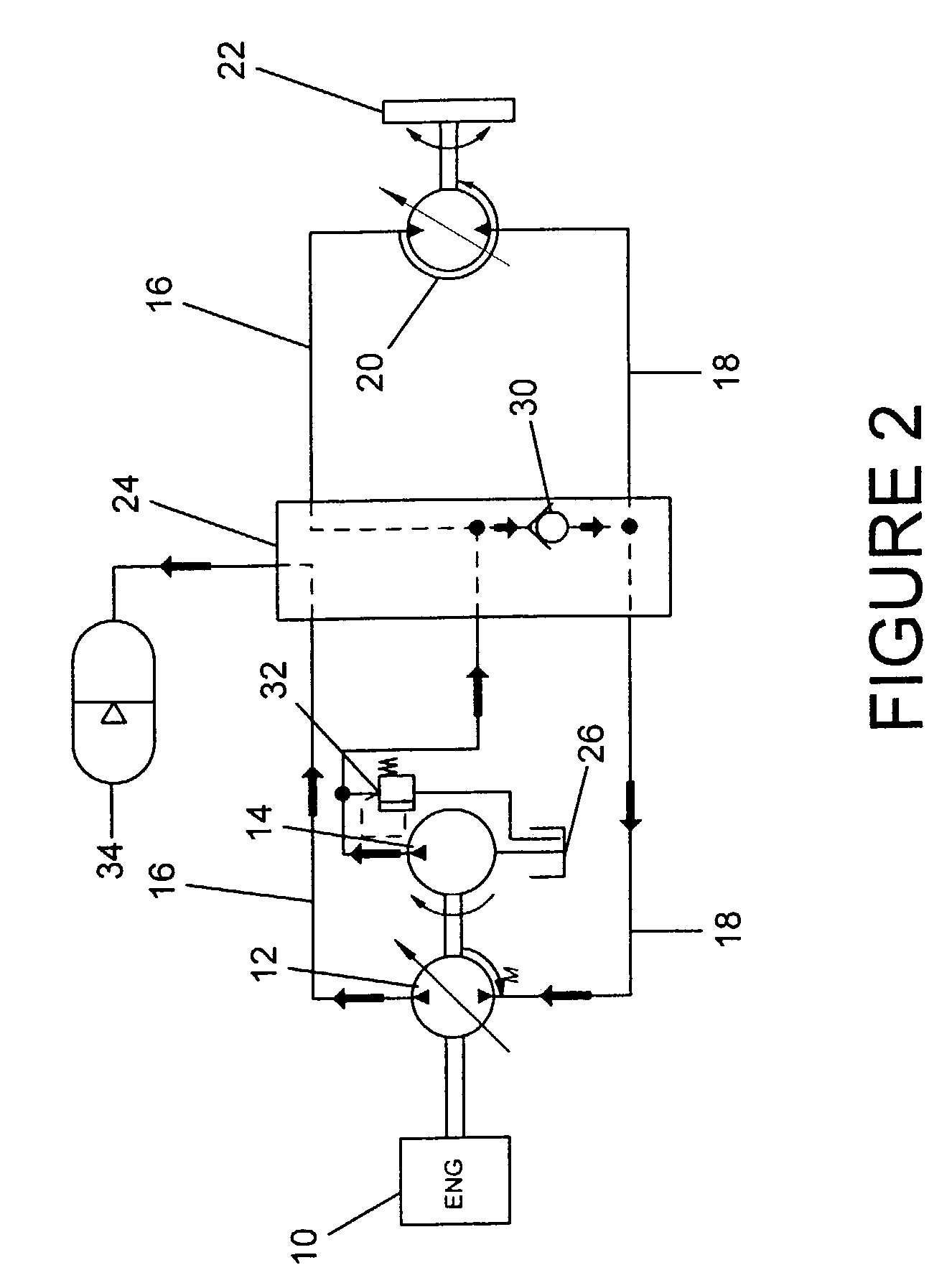 Energy recovery system for work vehicle including hydraulic drive circuit and method of recovering energy