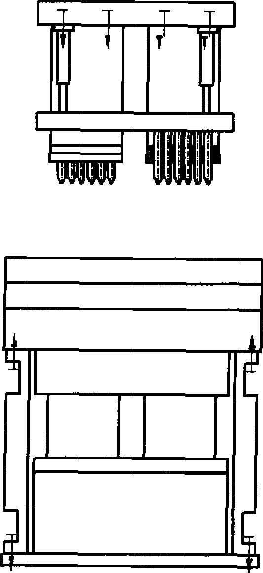 Back pressure type blind-hole bricks die