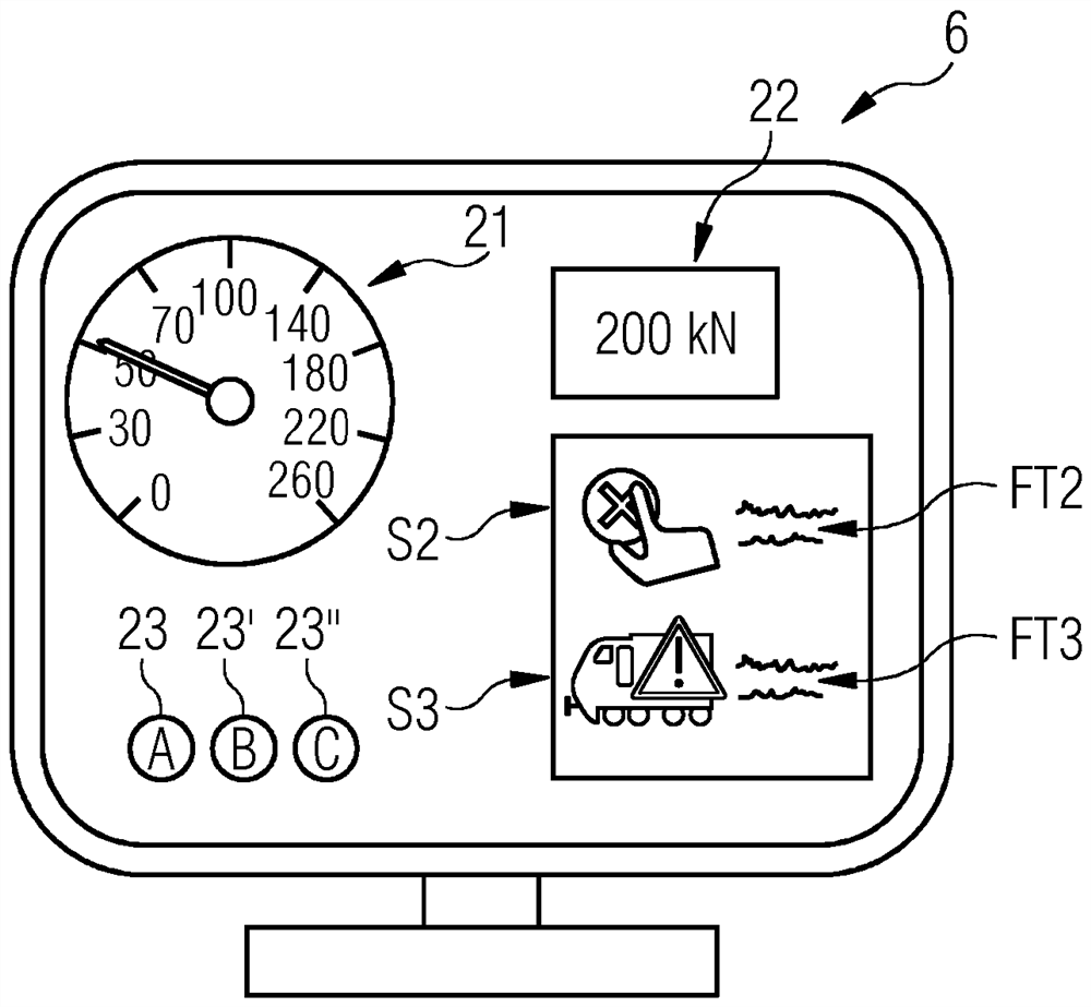 Warning device for rail vehicle