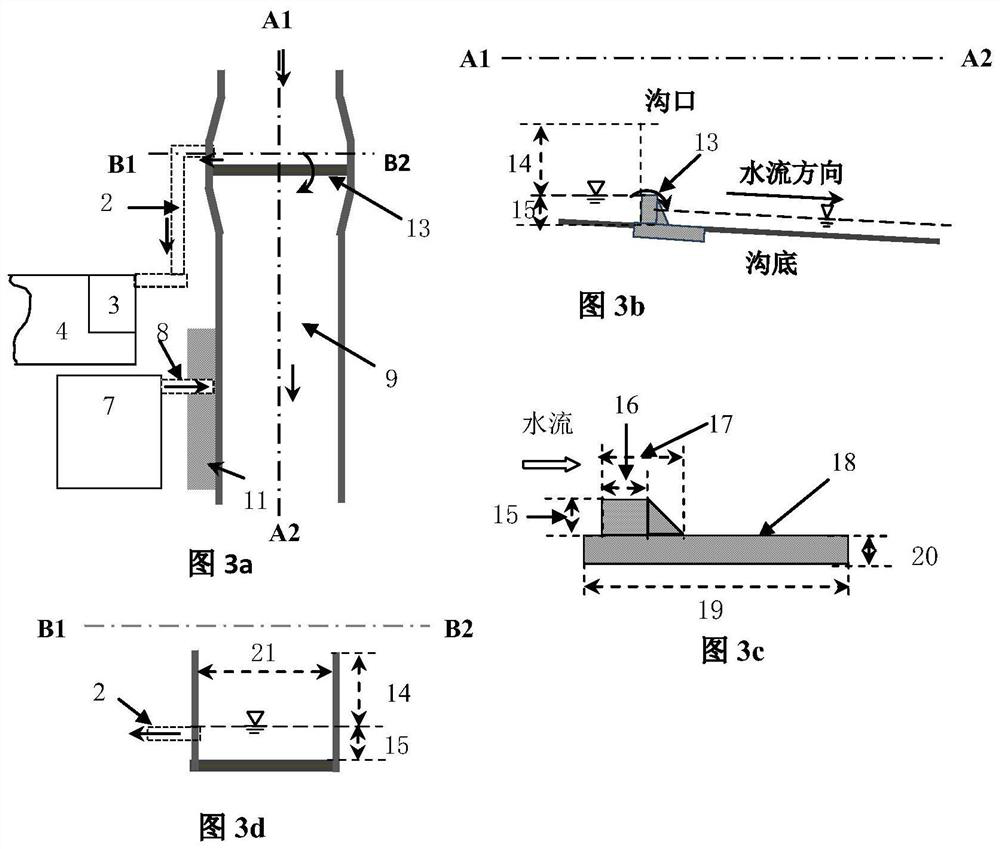 Method and system for multi-level wetland treatment of agricultural non-point source pollutants in hilly areas