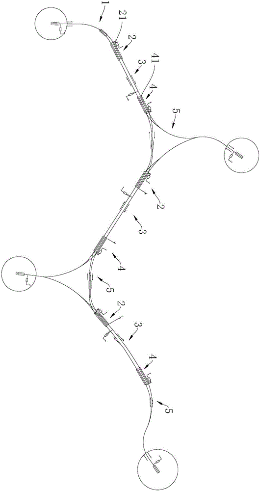 Track system of vacuum high-speed train