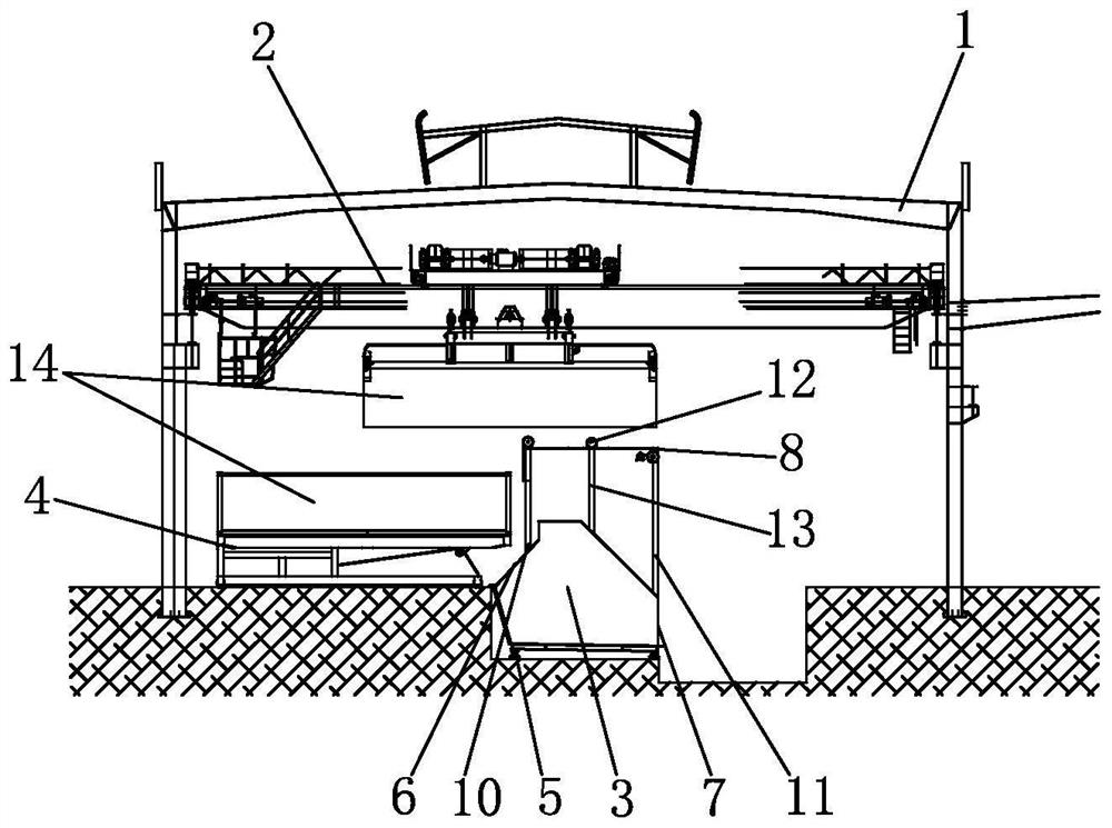 Container unloading stock bin device