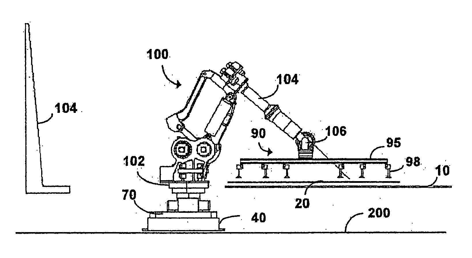 On-the-fly robotic stacking system for flat glass