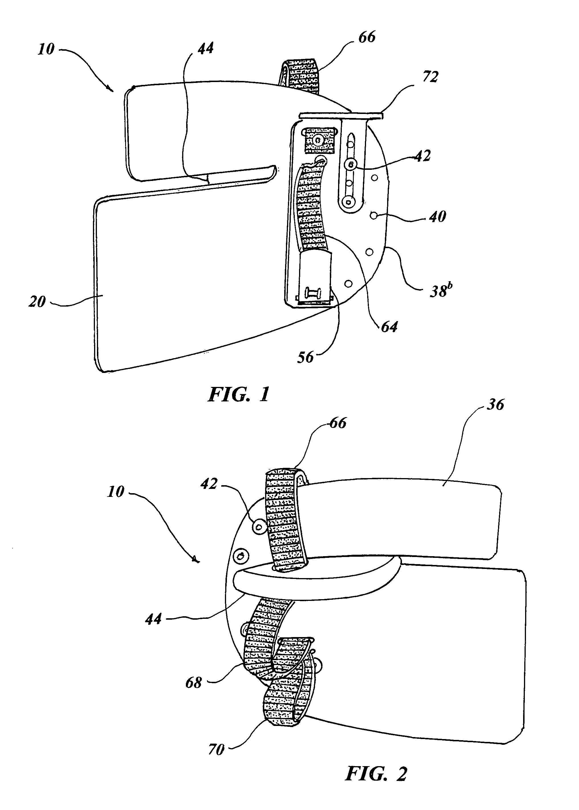 Platform finger tab with finger loops