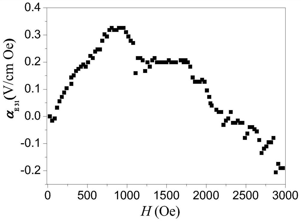 Magnetoelectric composite material composed of magnetic nanofiber ferroelectric thin film and preparation method thereof