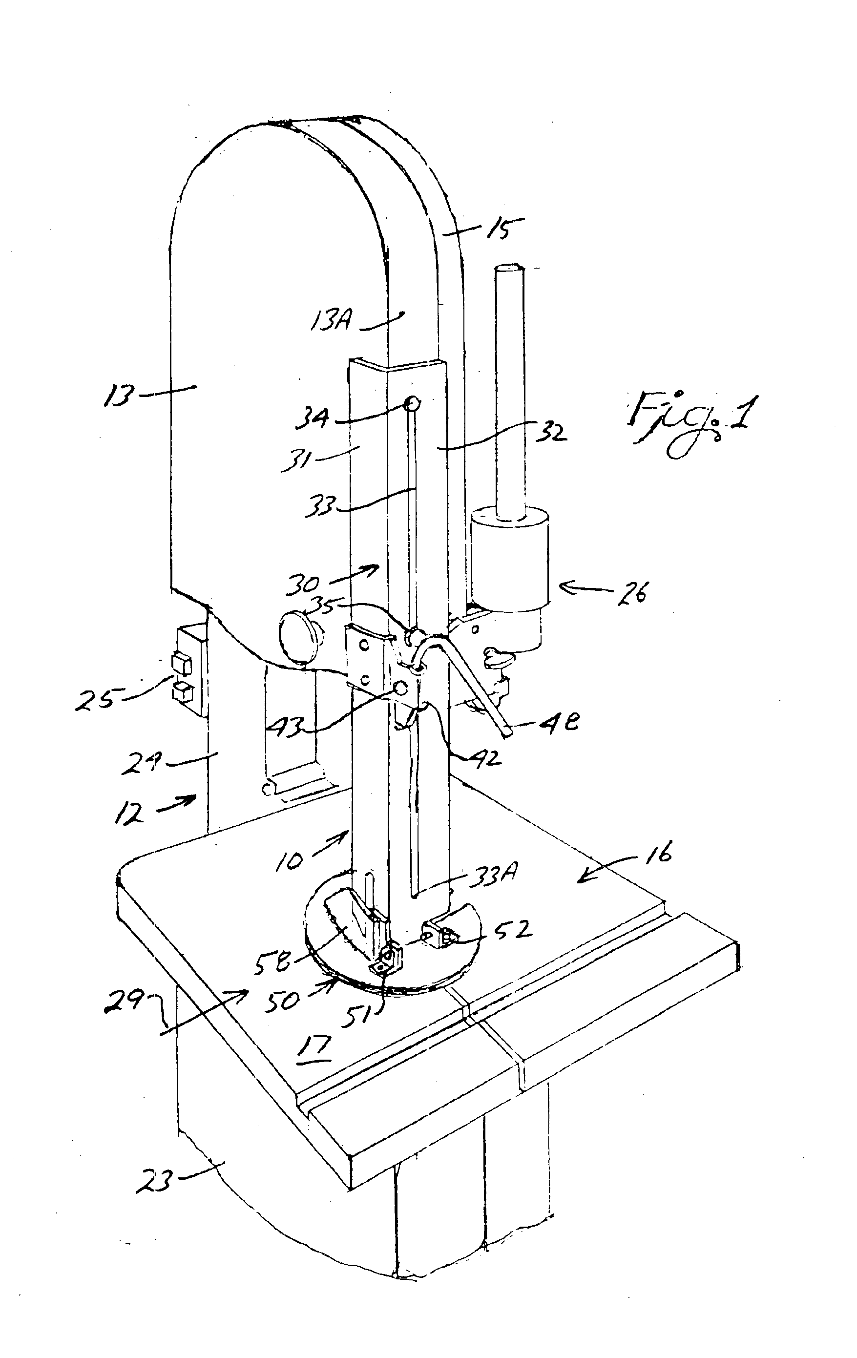 Safety guard for band saws