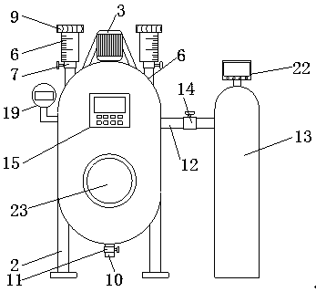 Reaction kettle mechanism with function of quickly calculating theoretical replenishing quantity of hydrogenated vulcanizing agent