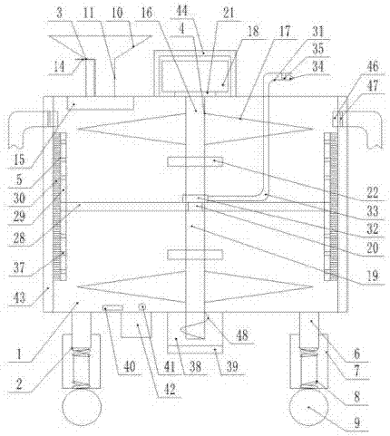 Powder mixing and stirring equipment for hydraulic engineering construction