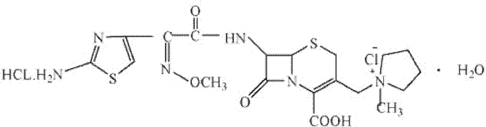 Cefepime hydrochloride composition for injection and its preparation method