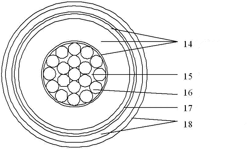 Intensive undersea optical cable applicable to remote intelligent monitoring system