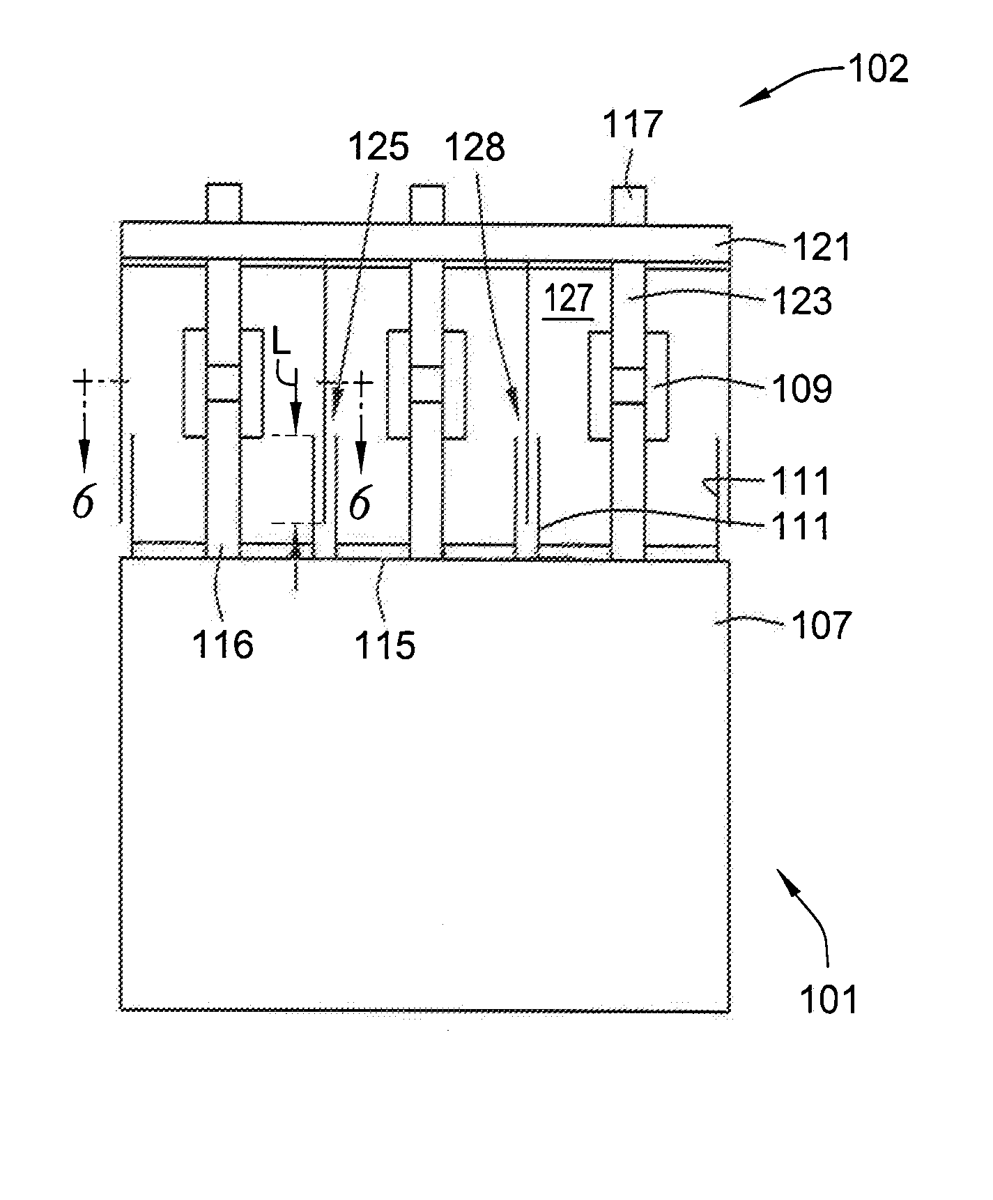 Passive arc management system with a flue chamber