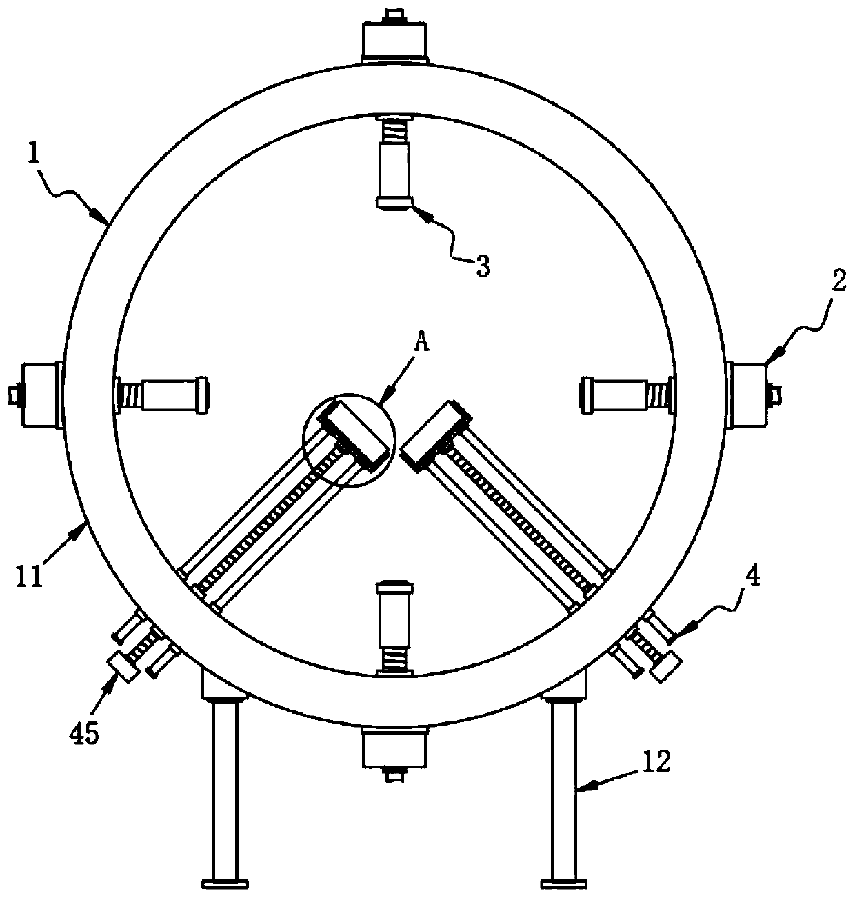 Hot air drying device with safety protection mechanism for cable outer sheath processing