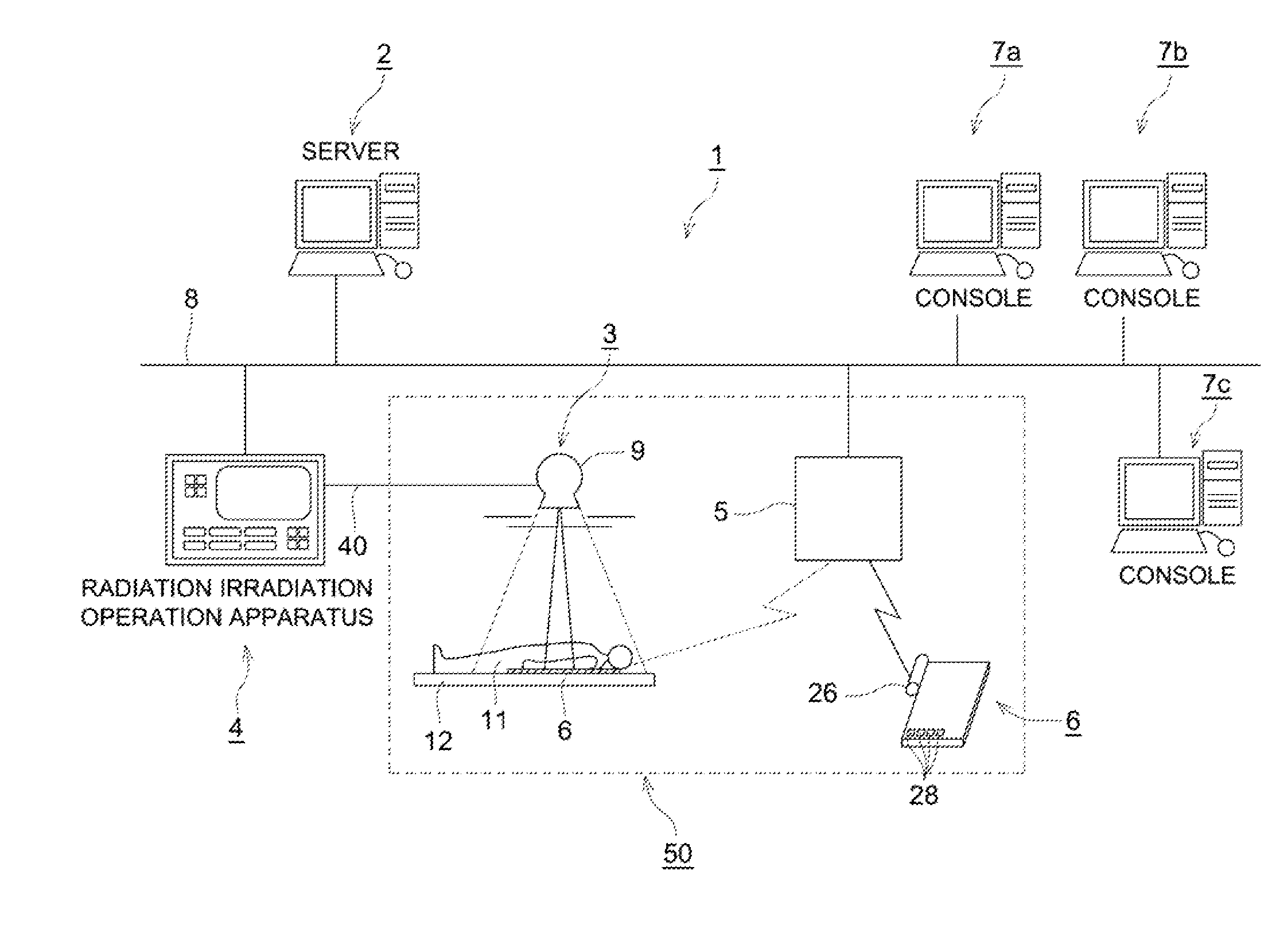 Radiation image radiographing system