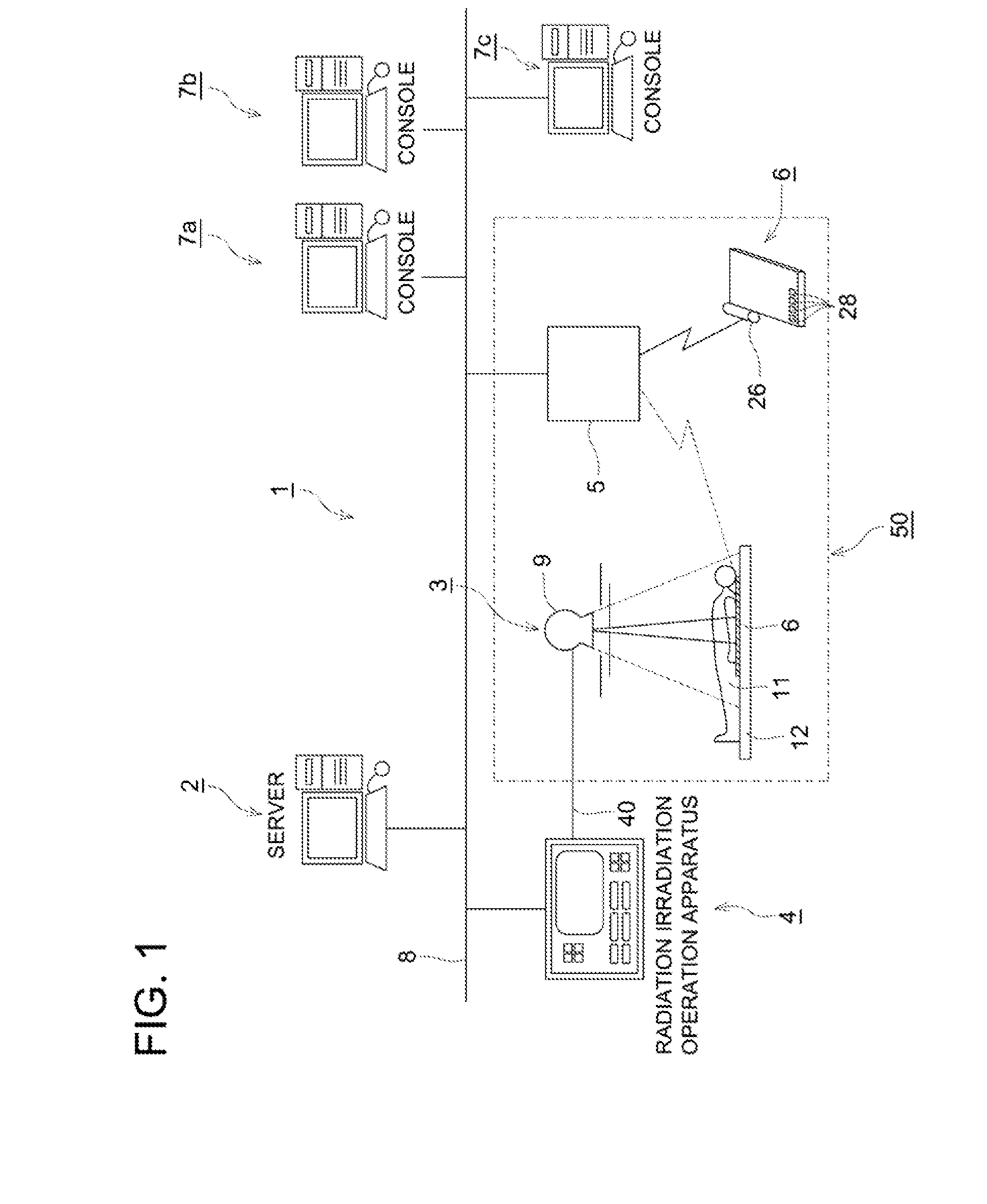 Radiation image radiographing system