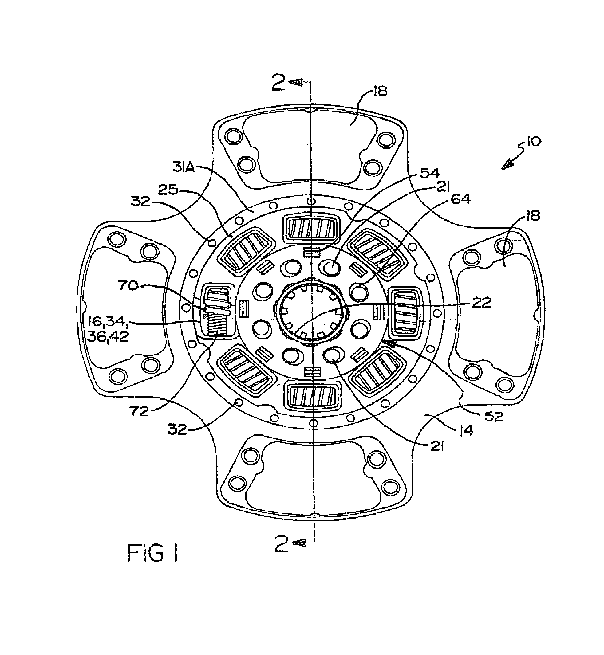 Clutch driven disk with predamper