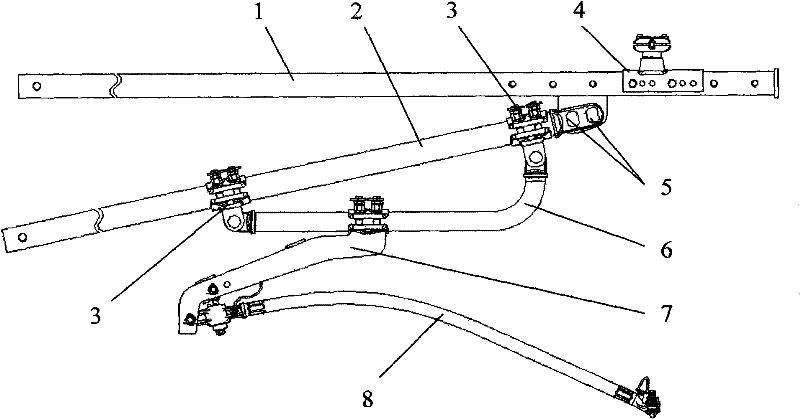 Pull-off mode integral type cantilever of overhead contact line equipment of electrified railway