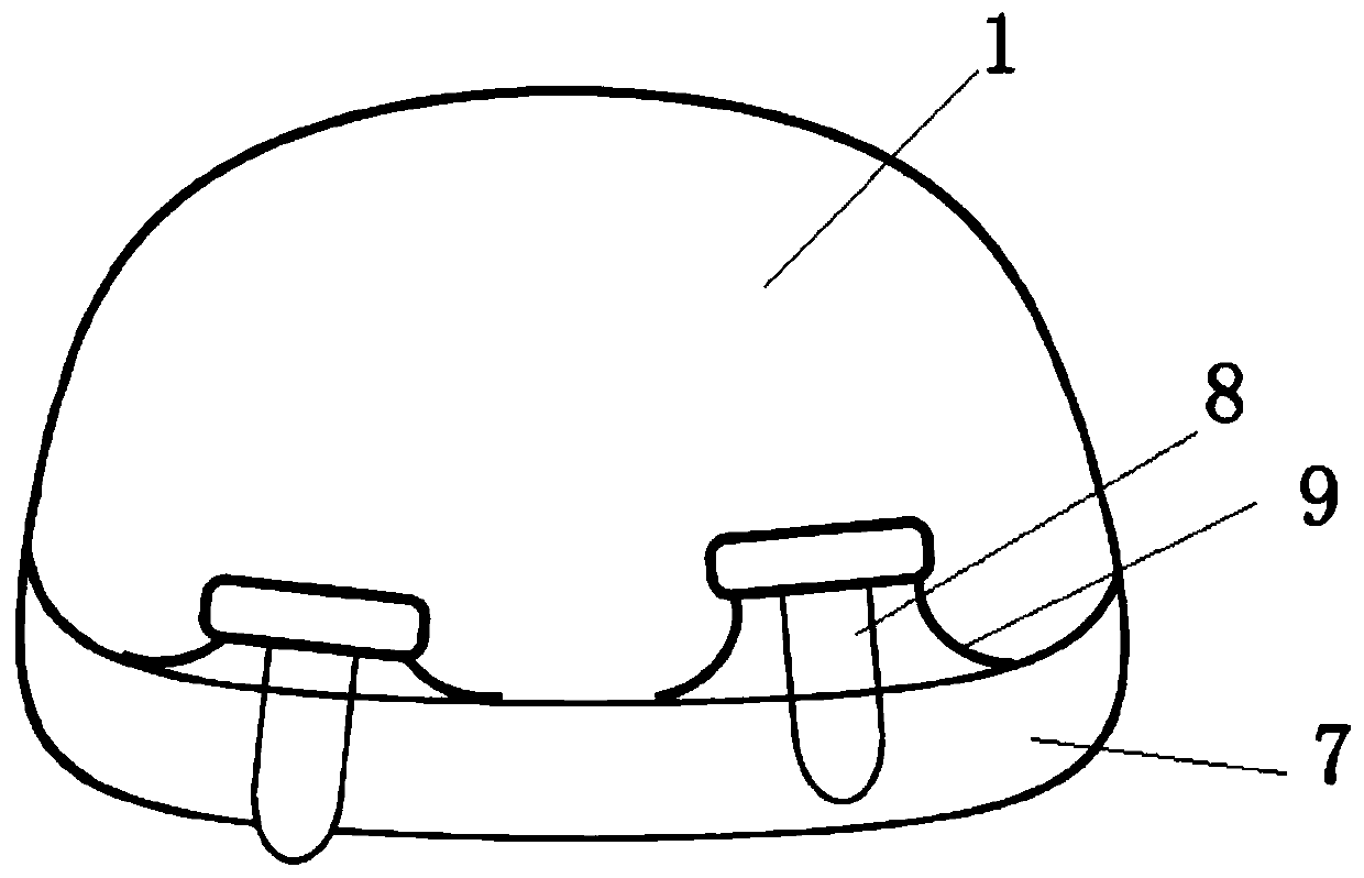 A breast surgery skin flap fixation device