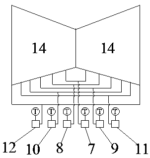 Cooling intake system for steam turbine condensation and pumping back heat supply and intelligent control method