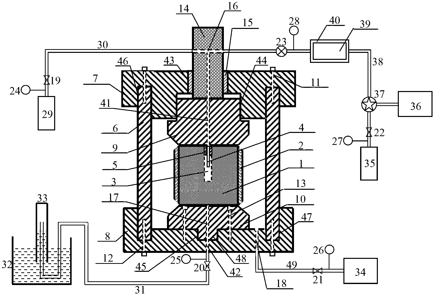 Low-permeability coal high-pressure gas cycle pulse fracturing anti-reflection experimental method