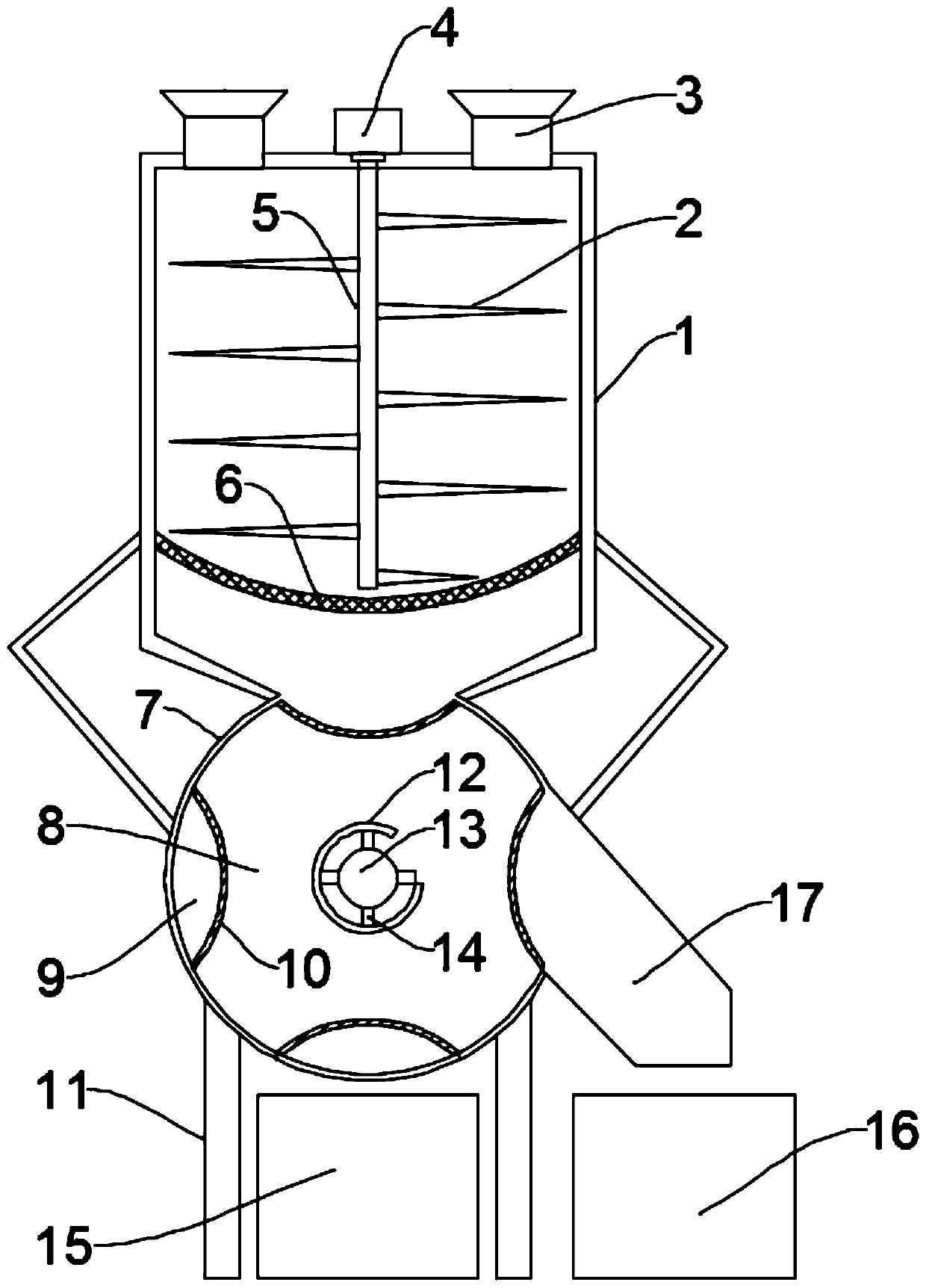 Crushing and sorting device for electronic waste recycling