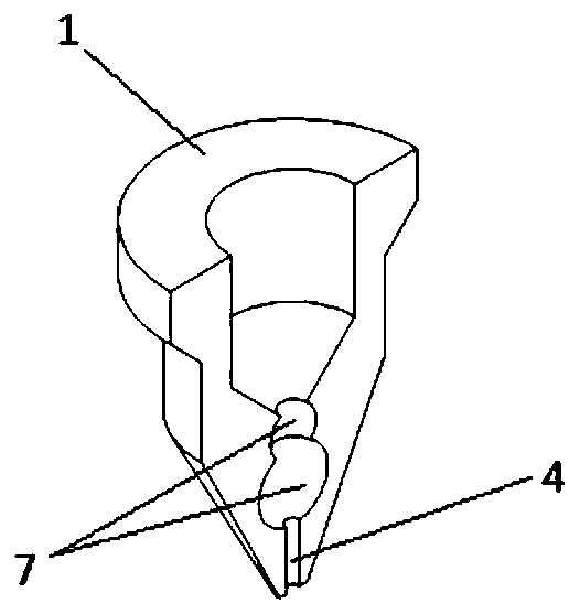 Separated type nozzle and dispensing valve adopting separated type nozzle