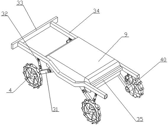 Multi-directional atomization pesticide application vehicle for agricultural field nursing