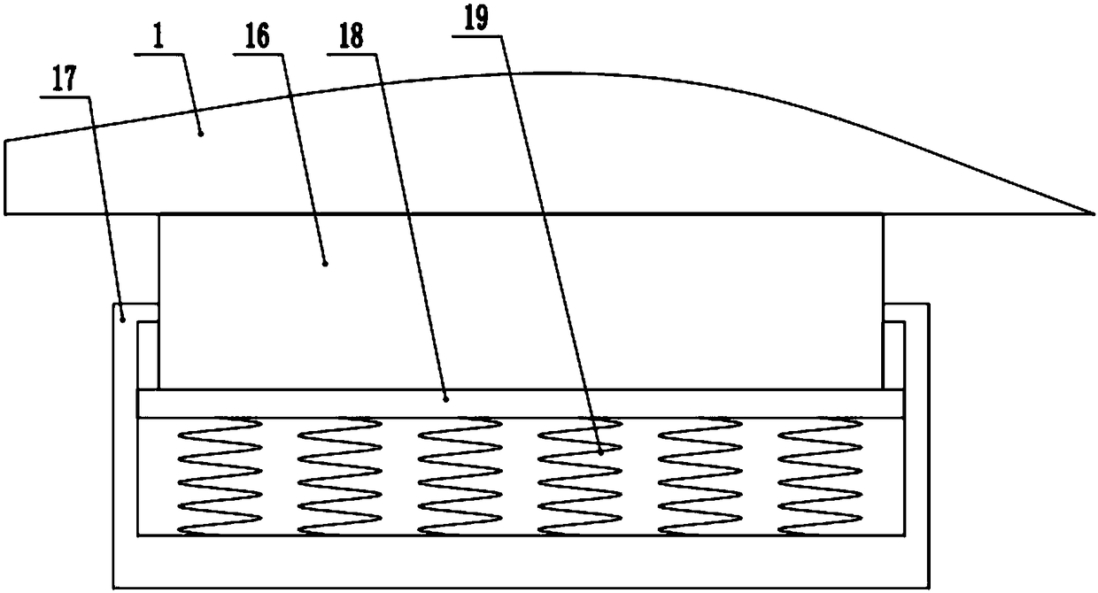 A water-filled shock absorbing and radiating device of a computer chassis