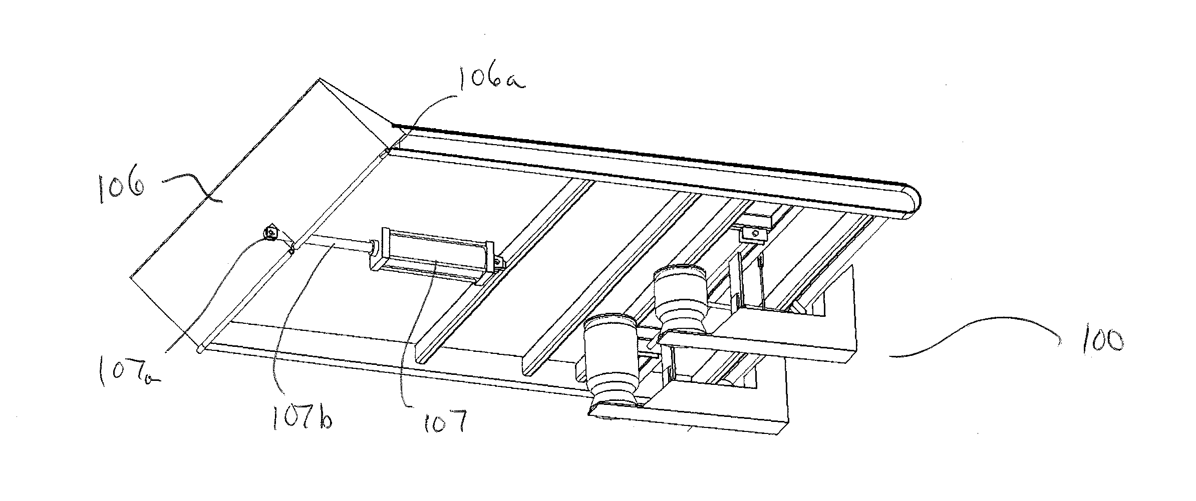 Air bag system for lifting trailer platforms