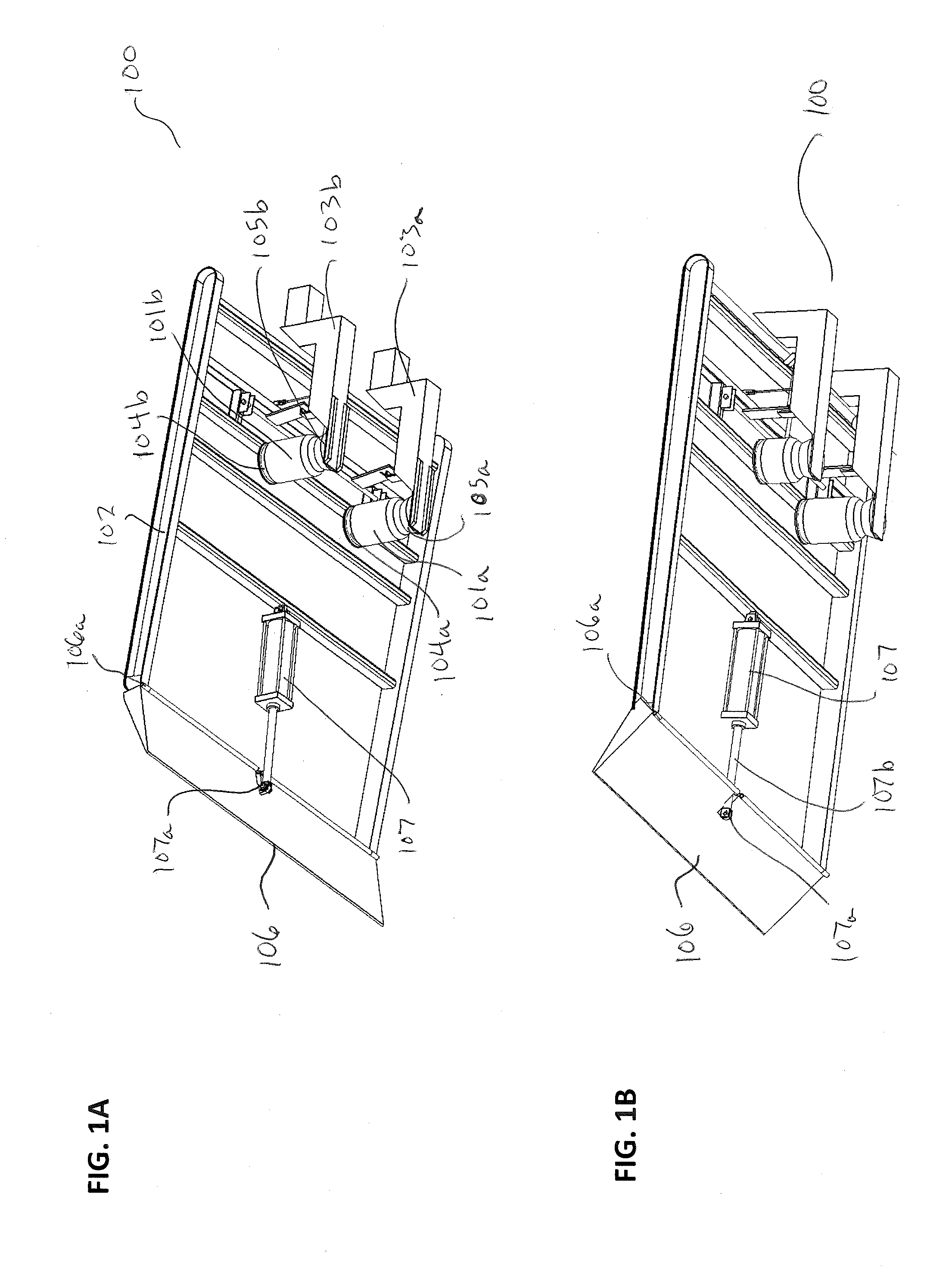 Air bag system for lifting trailer platforms