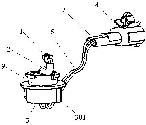 Anti-disengagement harness plug structure for automobile lamp and assembly method