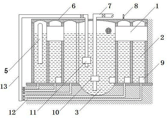 Large-scale urban domestic sewage and feces centralized recovery and treatment device and its centralized recovery and treatment system