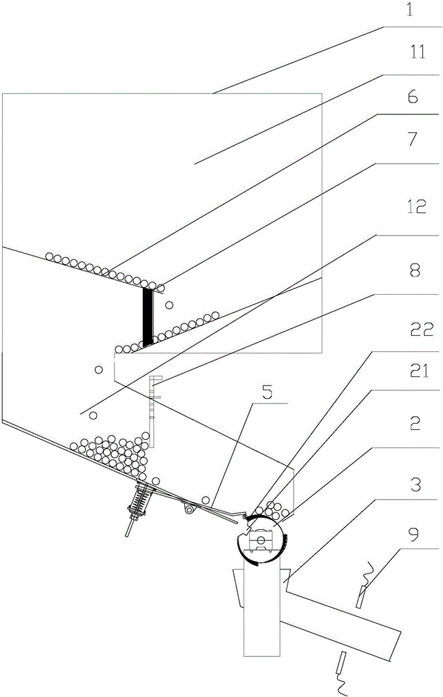 Groove type automatic ball feeder for ball mill