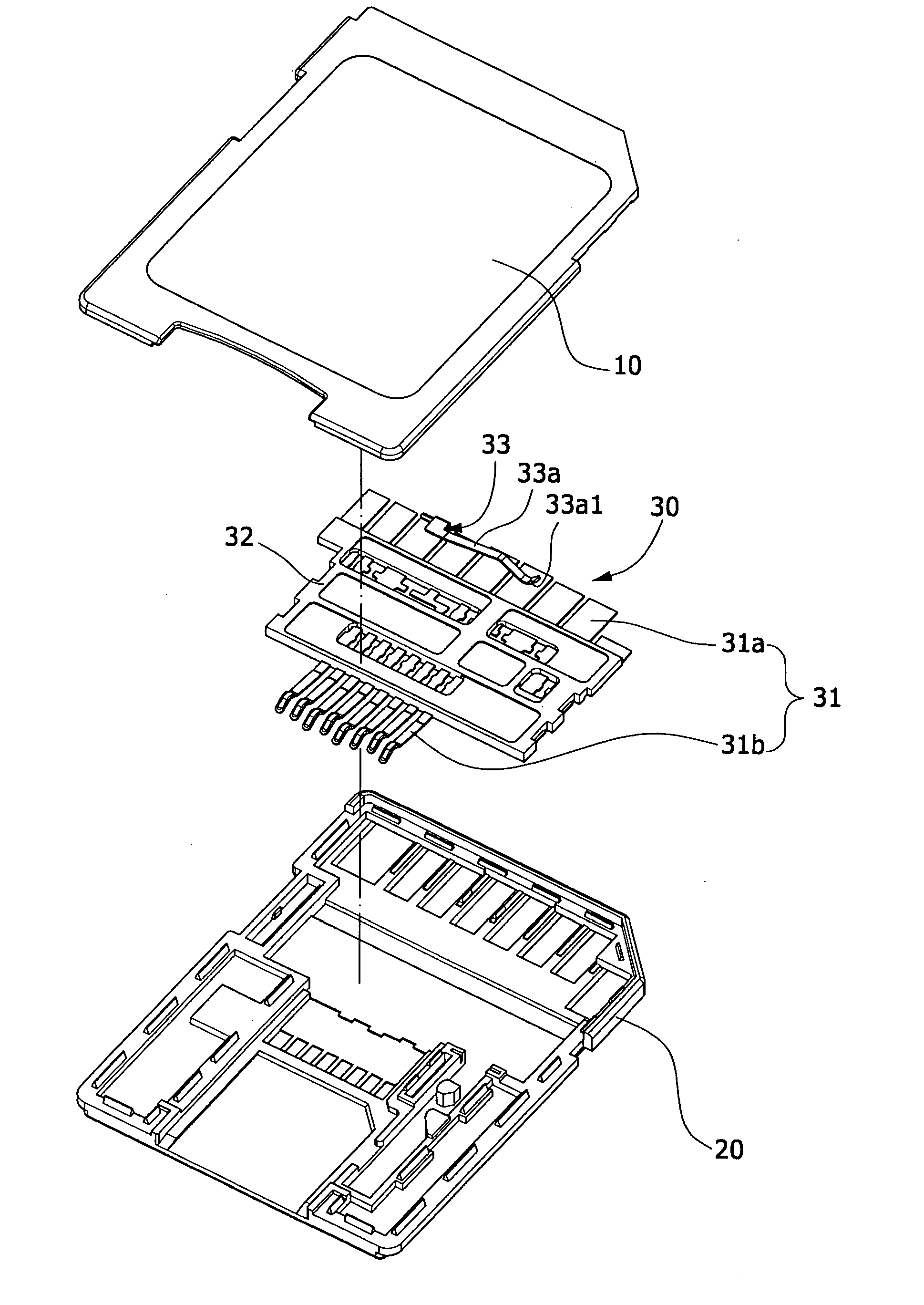 Transflash-to-SD adaptive card structure