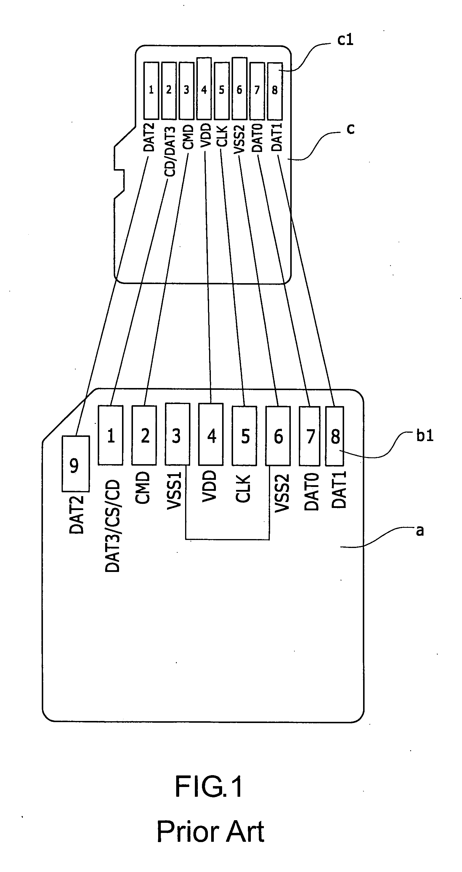 Transflash-to-SD adaptive card structure