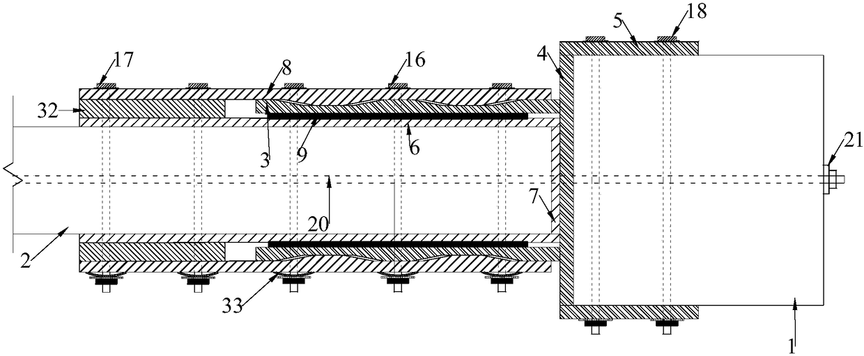 Self-reposition precast concrete beam column joint device with dark corbel and variable friction energy dissipation