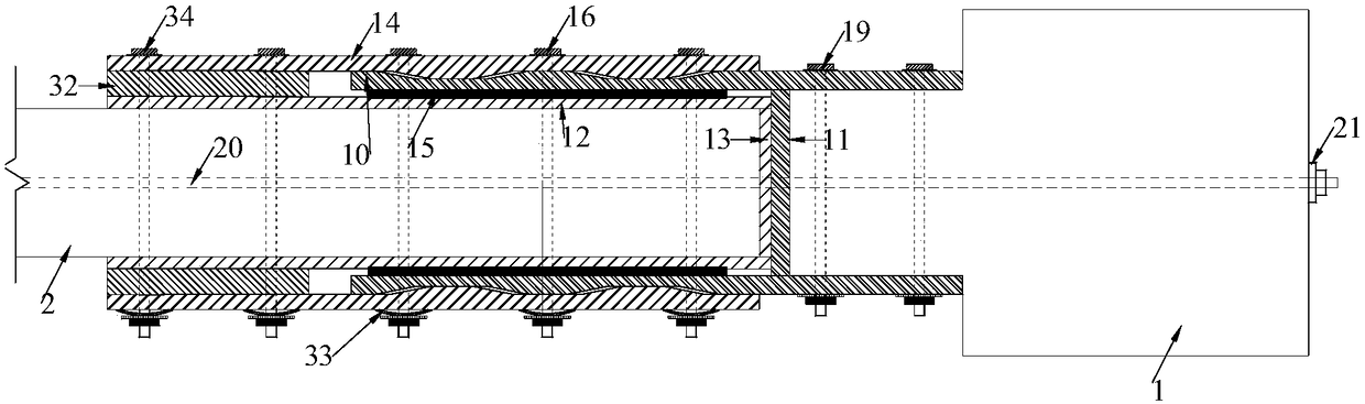 Self-reposition precast concrete beam column joint device with dark corbel and variable friction energy dissipation